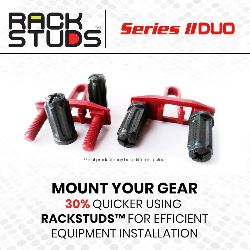 Rackstuds DUO2 1RU Series II Rack Mount Solution - Effortless Alternative to Traditional Rack Screws and Cage Nuts & Server Rack Screws Ideal for Server Hardware Setup - 2-Pack, Universal Version - Image 3
